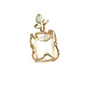Accesorios DIY Plata S925 Cuadrado Rosa Barroco Set Soporte Vacío 12*16mm Soporte Perla Forma Especial 6095