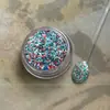 Estilo Ins Ultra-Delgado Material para Uñas de Lentejuelas Polvo de Cebolla Picada Accesorios para Uñas con Lentejuelas de Atmósfera para Uñas Cortas con Polvo Astringente