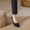 Novedad Primavera/Otoño 2026 Zapatos de Tacón Alto Franceses de Gamuza con Hebilla Cuadrada para Mujer Tacón de Aguja Punta Fina para Viajes Diarios Hacen que los Pies Se Vean Más Pequeños Sexy Zapatos de Salón