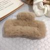Clip de pinza de pelo con lazo de felpa de otoño e invierno, lindo clip de tiburón, pasador de pelo para mujer, Yiwu, alta calidad, tocado, accesorios para el cabello, venta al por mayor