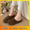 Sandalias Birkenstock de lunares con separación de dedos y suela gruesa para mujer, medias pantuflas, para usar al aire libre, nuevo estilo 2026, otoño e invierno, sin cordones, forradas de felpa, pantuflas de algodón cálidas