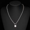 Joyería de Metal Transfronteriza para Mujer Hip-hop Punk Multicapa Cadena Corazón de Durazno Collar para Mujer Corazón de Durazno Candado Colgante Set de Collar Cadena