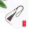 Pendente Wenwan estilo étnico pulseira de corda redonda pequena trançada à mão corda para bolsa de corda material Bashan Jade de Cristal franja