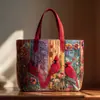 Bolso de Mano Cruzado 3D Nuevo Producto Temu Amazon Moda Femenina de Moda Bolso de Hombro Lona 300g