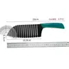 Cuchillo Ondulado de Acero Inoxidable para Hogar Cocina Multi-Funcional para Cortar Patatas Diente de Lobo Cuchillo de Onda Langya 9C