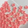 11mm estilo vintage mini flor de cinco pétalas acrílico cor sólida furo médio DIY grampo de cabelo acessório materiais