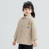 Chaqueta de Algodón Ligera Acolchada con Forro de Algodón Estilo Camisa para Niños, Abrigo de Algodón Ligero para Niñas Pequeñas y Niños Pequeños