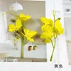 Flor Artificial de 3 Ramas Orquídea Phalaenopsis de Colores Cadena Material para Accesorios de Cabello DIY Flor Falsa Guirnalda para el Hogar Decoración de Fotografía