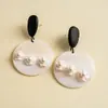 Pendientes Geométricos de Flor de Resina Transfronterizos Europeos y Americanos Otoplastias Maillard Otoño e Invierno Diseño Nicho de Gama Alta Joyería para Orejas Venta al por Mayor