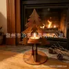 Suporte de Vela para Árvore de Natal Suporte de Vela Ornamento Sensação de Alto Padrão Decoração de Halloween Natal Suporte de Vela de Ferro Forjado Recipiente para Vela