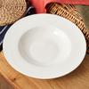 Plato de sombrero de paja de 9 pulgadas plato hondo redondo plato de sopa plato para comida occidental de cerámica plato para pasta Huairen de Shanxi platos de cerámica engrosados