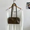 Bolsa feminina coreana estilo ins 2026, bolsa de ombro versátil para o dia a dia, bolsa Boston simples e moderna para usar sob o braço com textura de lichia