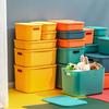 Caixa Organizadora Z3050 Caixa Organizadora de Mesa com Tampa para Itens Diversos, Lanches, Cosméticos, Cesta de Armazenamento, Caixa Organizadora de Roupas e Brinquedos