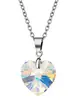 Aliexpress Venta Caliente Transfronteriza Moda Corazón del Océano Collar de Cristal Moda Personalizada Europea y Americana Amor Accesorios de Nicho para Mujeres