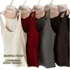 Oferta Especial Camisola de Cuello en U para Mujer con Copas Integradas, Alta Elasticidad, Cómoda, Cubre los Costados del Pecho, Versátil, Adelgazante, Camiseta sin Mangas para Mujer para Usar como Ropa Exterior