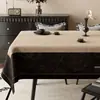 Mantel estilo wabi-sabi, impermeable, a prueba de aceite, fácil de limpiar, lujo ligero, tacto de alta gama, mantel de PVC anti-quemaduras para comedor, cubierta vintage para mesa de café