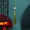 Borla de Nudo de Bambú Estilo Antiguo para Espada, Borla Pequeña, Borla Blanca para Abanico, Accesorios para Vestidos Hanfu Qipao Estilo Antiguo, Accesorios para Ropa al por Mayor