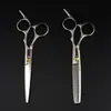 Tijeras de Peluquería de 6.0 pulgadas con Acabado Mate, Cola Angulada, Tijeras Planas, Tijeras para Flequillo, Tijeras Entresacadoras