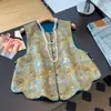 Garantía de Calidad Seda Real Temperamento Madre Nuevo Estilo Chino Temperamento Dobladillo de Encaje Botones de Rana Chaleco Jacquard Ropa Exterior Chaleco Mujer