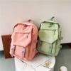 Mochila Nueva 2024 Simple de Color Sólido Tela Oxford Bolso de Mujer Bolso de Viaje Estilo Escolar Fresco Mochila