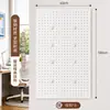 Estante de almacenamiento para tablero de clavijas tablero de clavijas agujero redondo tablero metálico perforado pared entrada puerta recibidor tablero colgante estante de almacenamiento de pared