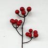 Planta Artificial Navidad Fruto Rojo Bayas de Espuma 12 Ramas de Frutos Rojos Fruta de la Prosperidad Fruta de la Fortuna Planta Verde Decorativa
