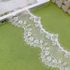 Borda de Renda com Bordado de Cílios em Nylon em Estoque, Borda de Renda Vazada para Decoração de Lingerie e Pijamas, Borda de Renda Leve