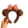Faixa de Cabelo de Pelúcia para Lavar o Rosto e Maquiagem, Orelhas de Gato e Urso Fofas de Desenho Animado, Acessórios de Cabelo Femininos de Desenho Animado com Estampa de Leopardo, Novos Acessórios de Cabeça