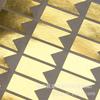 Pegatinas decorativas para embalaje de regalo para hornear con forma de bandera, de aluminio dorado brillante y plateado, para sellar, comercio exterior, gran oferta