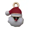 140 Tipos de Aleación de Esmalte de Dibujos Animados Papá Noel, Renos, Árbol, Copo de Nieve DIY Aretes, Pulseras, Colgantes y Accesorios de Joyería