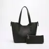 Bolsa Feminina 2026 Estilo Coreano Conjunto Simples de Duas Peças Bolsa de Ombro Elegante Essencial para o Trabalho e a Escola Bolsa Tote