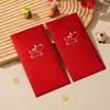 Envelope Vermelho Personalizado Popular Bolo de Aniversário Coroa Dourada Envelope Vermelho Universal Fosco com Opção de Impressão de Logo