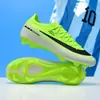 Zapatos de fútbol para entrenamiento y competición deportiva en césped al aire libre para adultos y niños, con tacos largos, antideslizantes, transpirables y resistentes al desgaste, en stock