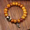 Diseño Original Hueso de Camello Cubo Cuentas Wen Jugar Pulsera Tíbet Retro Regreso Hueso Cuentas Accesorios Pulsera de Anillo Único para Hombres y Mujeres