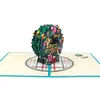 Nueva Corona de Navidad Creativa Tarjeta de Felicitación de Navidad Estéreo 3D Tarjeta Hecha a Mano Bendición Festiva Transfronteriza de Amazon