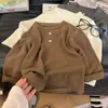 Camiseta Base de Bosque Otoñal para Niños Manga Larga Casual Niños Niñas