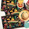 Ca134 Mexicanos Cinco De Mayo Manteles Cuadrados Decoración de Fiesta Papel Desechable Manteles