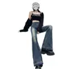 Jeans de campana retro para mujer, nueva colección otoño/invierno 2026, de cintura alta, adelgazantes, estilo callejero americano, pantalones acampanados de moda