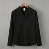 2026 Comércio Exterior Outono Nova Roupa Masculina 7 Cores Linho Manga Longa Solta Moletom Cor Sólida Manga Longa Camisa Masculina Tamanho Grande
