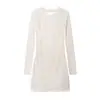 Exportación Europea y Americana Transfronteriza 2025 Nuevo Otoño Vestido Largo de Manga Larga con Espalda Descubierta de Encaje para Mujer
