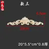 Aplicación de Madera Maciza Estilo Europeo Talla en Madera Pieza de Flor, Talla en Madera Mueble Puerta de Gabinete Tira Larga, Dintel de Puerta en Relieve Pieza de Flor Larga