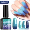 Esmalte de Uñas Fototerapia Popular Transfronterizo Color Caramelo Fluorescente Dopamina 12 Colores Deslumbrante Cambio de Temperatura Color Esmalte de Uñas Set de Pegamento