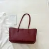 Bolso Tote Tejido de Color Sólido Estilo Ins Coreano Simple de Color Sólido Individual Moda Gran Capacidad Alta Apariencia Bolso de Hombro Tendencia
