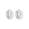 Arete de Oreja Irregular Liso Estilo Extremadamente Simple para Mujer Plata de Ley S925 Nicho Original Ins Estilo Frío Elegantes Aretes de Plata