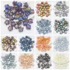 Nuevas Cuentas Sueltas de Vidrio de Zorro Electrochapado de 12 mm Accesorios de Material para Joyería Hecha a Mano DIY Cadena de Teléfono Estilo Iridiscente