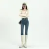 Jeans de Cintura Alta para Mujer 2025 Nueva Llegada Pantalones Ajustados Elásticos Pantalones de Pierna Estrecha Primavera y Otoño