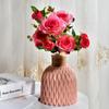 Destaque Novo Produto Atacado Artificial 7 Cabeças Rosa Tóquio Verde Buquê Único Flor Artificial Flor de Seda Casamento Decoração de Casa para Casamento