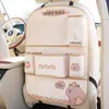 Bolsa de Almacenamiento para Asiento de Coche Dibujos Animados Almohadilla Anti-Patadas Qinqin Delfín Accesorios para Coche Bolsa de Almacenamiento Multifuncional Anti-Suciedad
