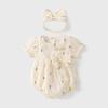 Enterizo de Verano para Bebé Niña - Colección de Conjuntos de Ropa No Devolubles, No Intercambiables, Agotado, Sin Reemplazo, Transpirable con Estampado de Dinosaurios