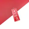 1 Ano Novo estilo chinês ano do coelho coelho vermelho de repente rico pingente de liga com texto drop oil tag acessórios para joias diy